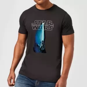 image of Star Wars Lightsaber Mens T-Shirt - Black - XS