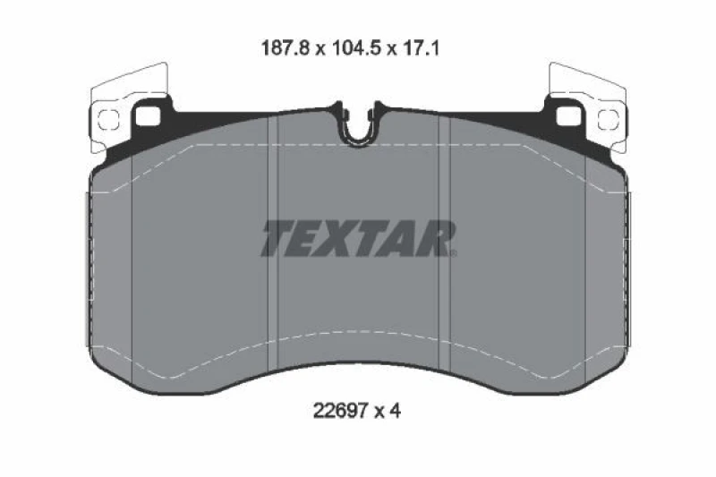 Image of Brake pad set TEXTAR 2269701