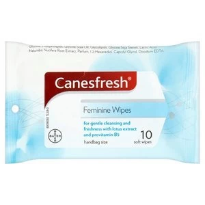 image of Canesten Canesfresh Feminine Wash wipes 10 pack