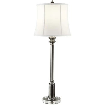 Image of Stateroom - 1 Light Table Lamp Antique Nickel, E27 - Elstead