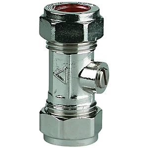 image of Wickes Chrome Plated Isolating Valve - 15mm