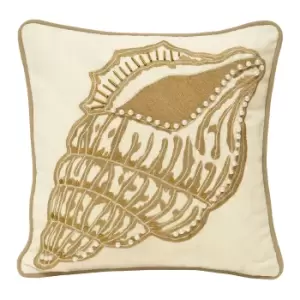 Image of Riva Home Ionia Shell Cushion Cover (30x30cm) (Driftwood)
