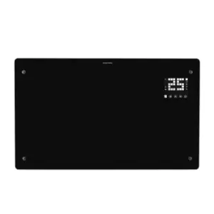 Image of Devola Designer 2kW LOT 20 Compliant Glass Panel Heater WiFi Compatible Black - DVPW2000B