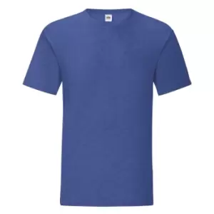 Image of Fruit Of The Loom Mens Iconic T-Shirt (Pack Of 5) (L) (Heather Royal)