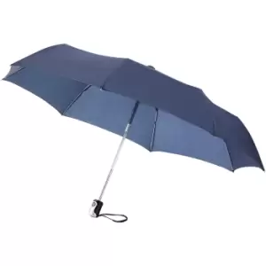 image of Bullet 21.5" Alex 3-Section Auto Open And Close Umbrella (One Size) (Navy)