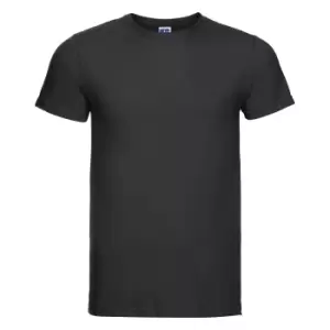 image of Russell Mens Slim Short Sleeve T-Shirt (2XL) (Black)