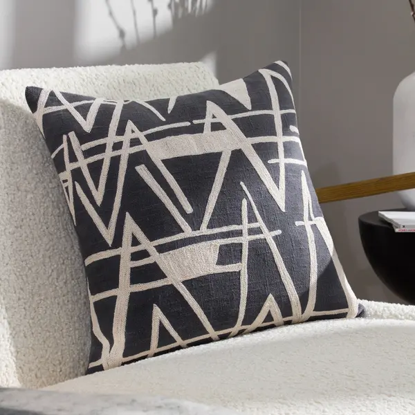Image of Vannes Embroidered Cushion Dusk, Dusk / 45 x 45cm / Polyester Filled
