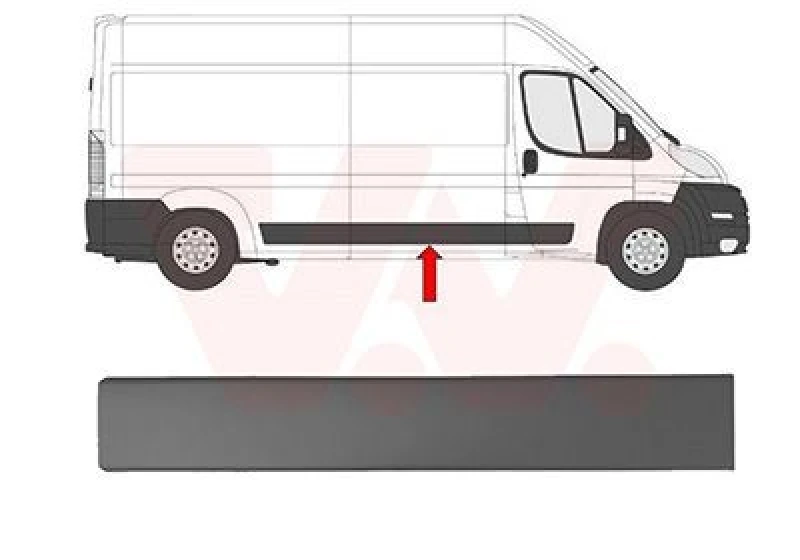 Image of VAN WEZEL Trim / Protective Strip, sidewall VAN WEZEL 0982410