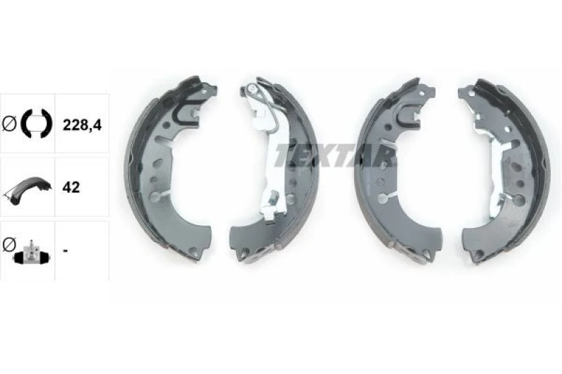 Image of Brake Shoe Set TEXTAR 91081500