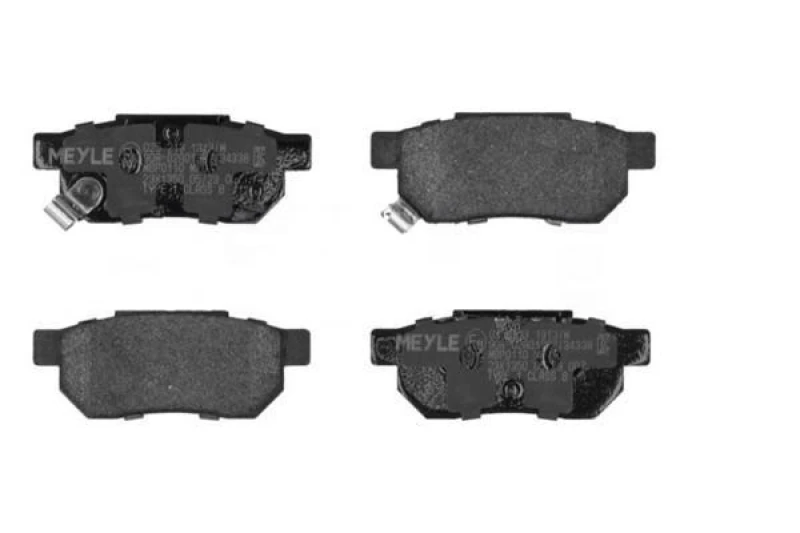 Image of MEYLE 025 213 1313/W Brake pad set Rear Axle, with acoustic wear warning, Original Quality, with anti-squeak plate Brake Pad Set,disc brake (402)