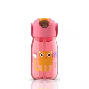 image of Zoku Zoku Kids Flip Straw Bottle Pink