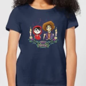 Image of Coco Miguel And Hector Womens T-Shirt - Navy - L
