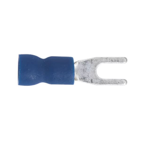 Image of Genuine SEALEY BT13 Easy-Entry Fork Terminal Ø3.7mm (4BA) Blue Pack of 100