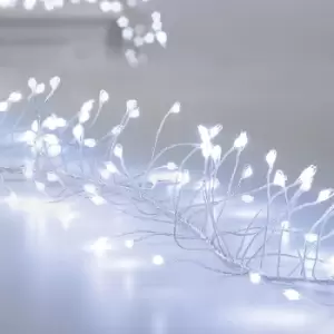 Ultrabright 430 White Cluster LED String Lights With Clear & Silver Cable