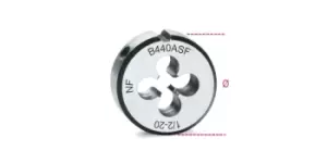 Image of Beta Tools 440ASF Chrome-Steel Fine Pitch Round UNF Thread Die 1/2" x 20