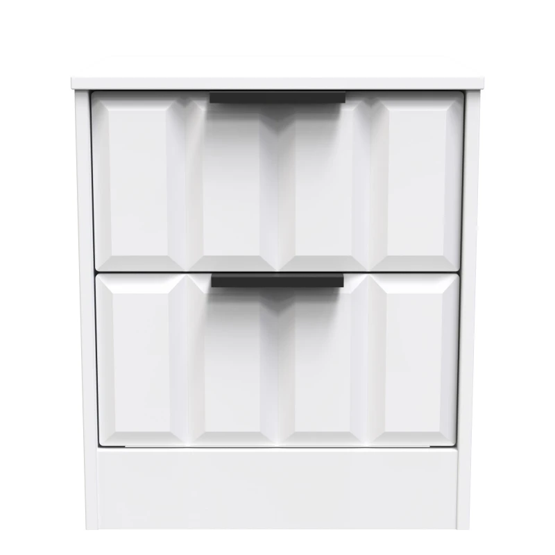 Image of Ready Assembled 2 U Seattle 2 Drawer Bedside (Ready Assembled) in White Size: Small White Unisex Small