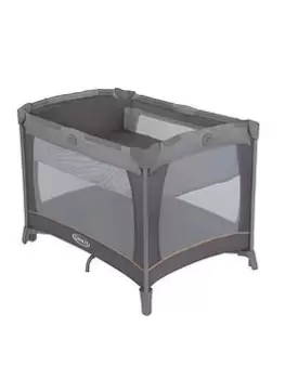 image of Graco Contour with Bassinet Travel Cot - Pebble, Grey