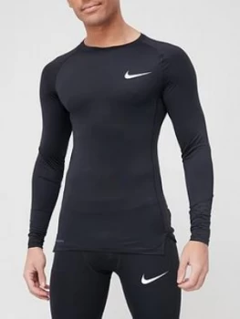 Image of Nike Pro Compression Long Sleeve Top - Black