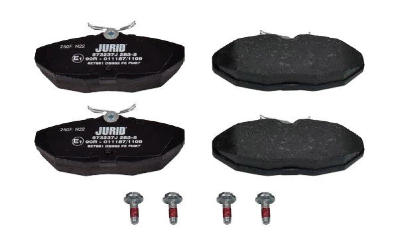Image of JURID 573237J Brake pad set not prepared for wear warning indicator, with accessories Brake Pad Set,disc brake (402)