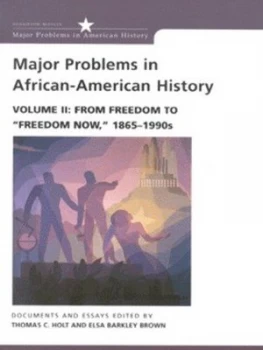 Image of Major Problems in African-American History. Vol. 2 from Freedom to freedom Now 1865-1990s Documents and Essays by Thomas C. Holt Paperback