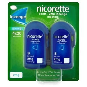 image of Nicorette 2mg Cool Icy Mint 80 Lozenges