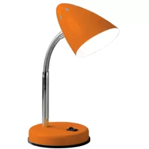 image of Premier Housewares Maison by Interiors Suki Desk Lamp with Flexible Stem - Orange Gloss/Chrome