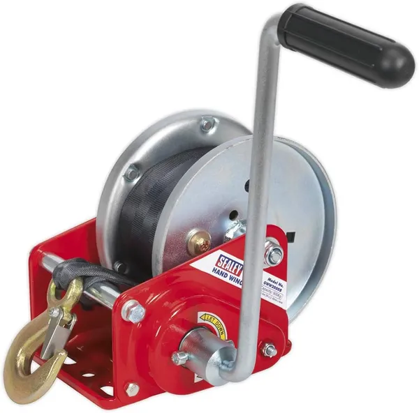 Image of Sealey GWW2000B Geared Hand Winch Brake & Webbing 900kg Capacity