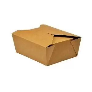 image of Vegware Food Carton No. 8 1300ml Kraft Brown Pack of 300 1671 VG92062