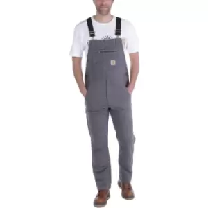 image of Carhartt Mens Rugged Cotton Spandex Flex Rigby Bib Overalls Waist 48' (115cm), Inside Leg 30' (89cm)