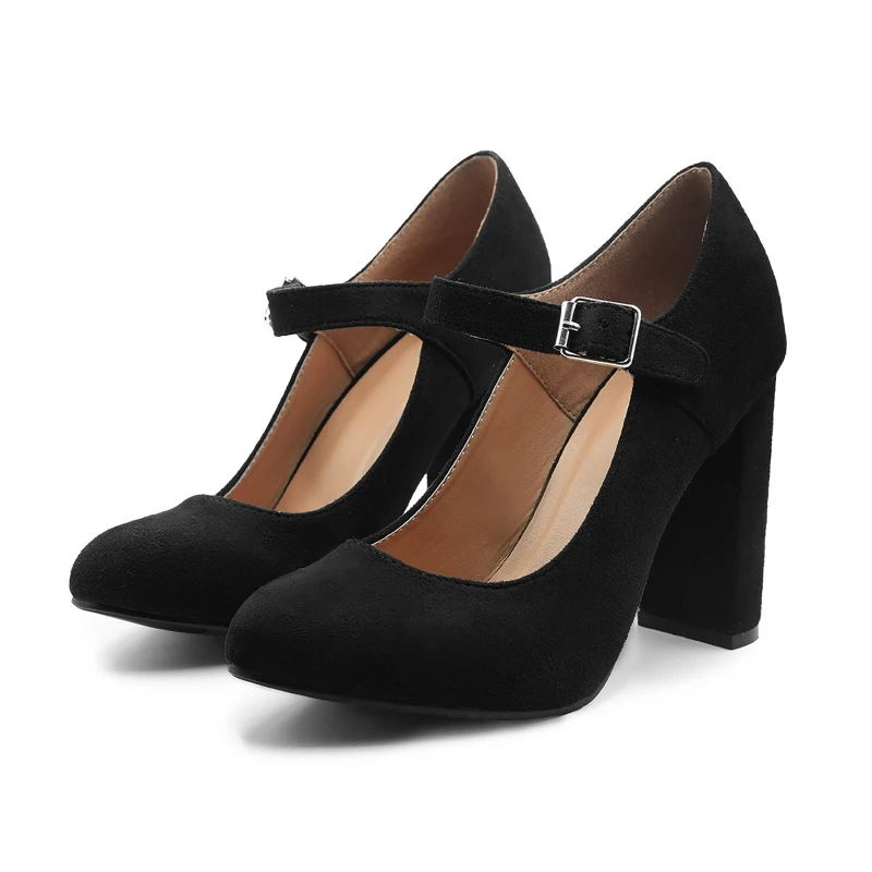 Image of Where's That From 'Michelle' Block High Heel Pump Jet Black