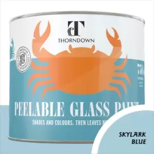 Image of Thorndown Skylark Blue Peelable Glass Paint 150ml - Opaque