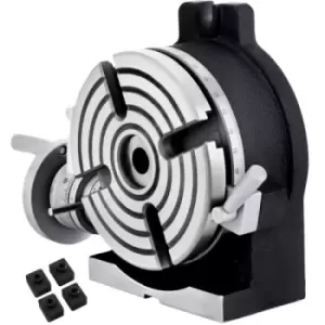 Image of VEVOR 150mm Rotary Table Precision 4 Grooves 4-jaw Chuck for Milling Machine