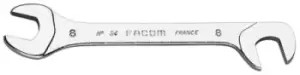 Image of Facom Metric 8mm Satin Chrome Double Ended Open Spanner