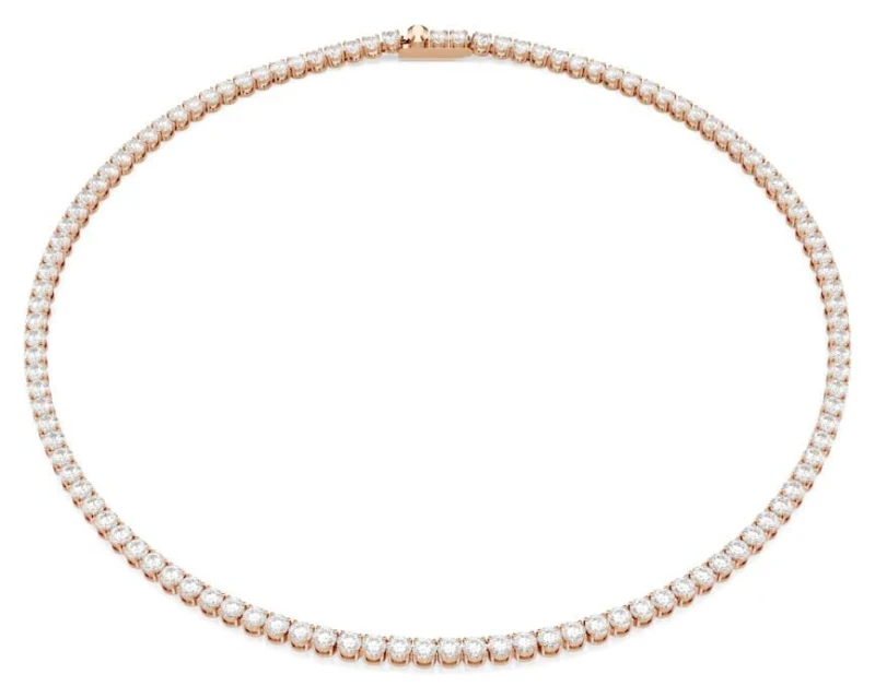 Image of Swarovski 5764194 Matrix Tennis necklace, Round cut, White, Jewellery