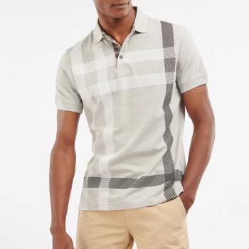 image of Barbour Mens Blaine Polo Shirt - Grey Marl - L