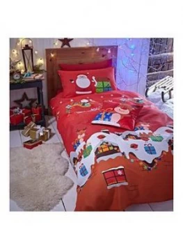 Image of Catherine Lansfield Santa&Rsquo;S Christmas Presents Duvet Cover Set