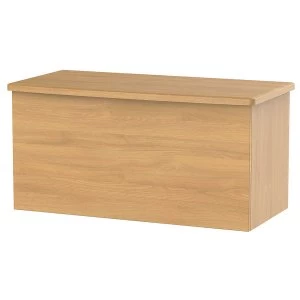 image of Robert Dyas Edina Ready Assembled Blanket Box - Modern Oak