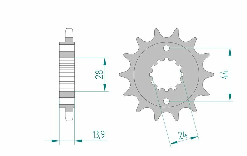 Image of AFAM Steel Standard Front Sprocket 20606 - 525