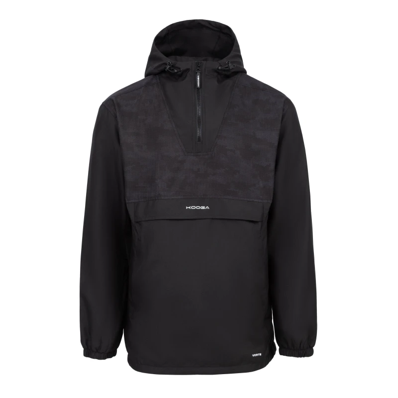 Image of KooGa Mens Water Resistant Long Sleeve Performance Rugby Jacket Black/Camo male S