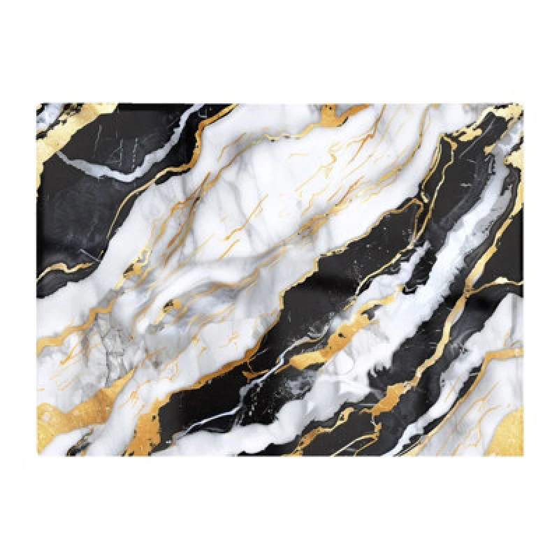 Image of Warren Reed Designer White And Gold Marble Effect Chopping Board