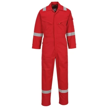 Image of Portwest - FR28RERS - sz S Flame Resistant Light Weight Anti-Static Coverall 280g - Red