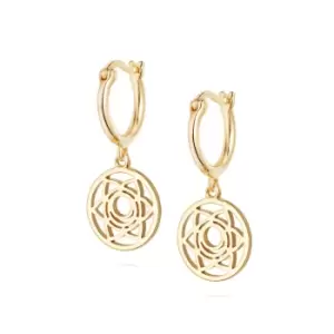 image of Daisy London Jewellery 18ct Gold Plated Sterling Silver Sacral Chakra Earrings 18Ct Gold Plate