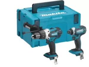 image of Makita DLX2145ZJ 18V Hammer Drill and Impact Driver Bare Unit Combo