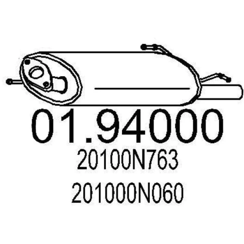 Image of MTS 01.94000 Rear silencer End Silencer (3437)