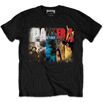 Image of Pantera - Album Collage Unisex Large T-Shirt - Black