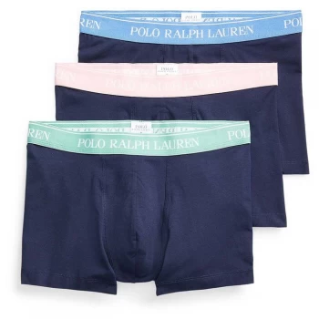 image of Polo Ralph Lauren 3 Pack Logo Trunks - Navy/Navy/Navy