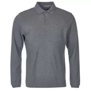 Barbour Essential Long-Sleeve Polo Shirt - Grey