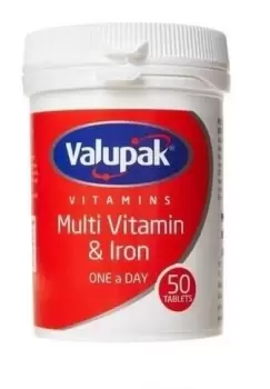 image of Valupak Multi Vitamin & Iron One A Day 50 Tablets