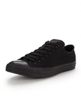 image of Converse Chuck Taylor All Star Monochrome OX Plimsolls, Black, Size 4, Women