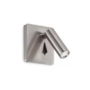 Image of Lite Integrated LED Indoor Reading Wall Lamp 1 Light Nickel 3000K